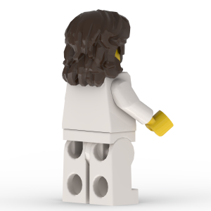 Back right angle of Jesus custom printed LEGO minifigure