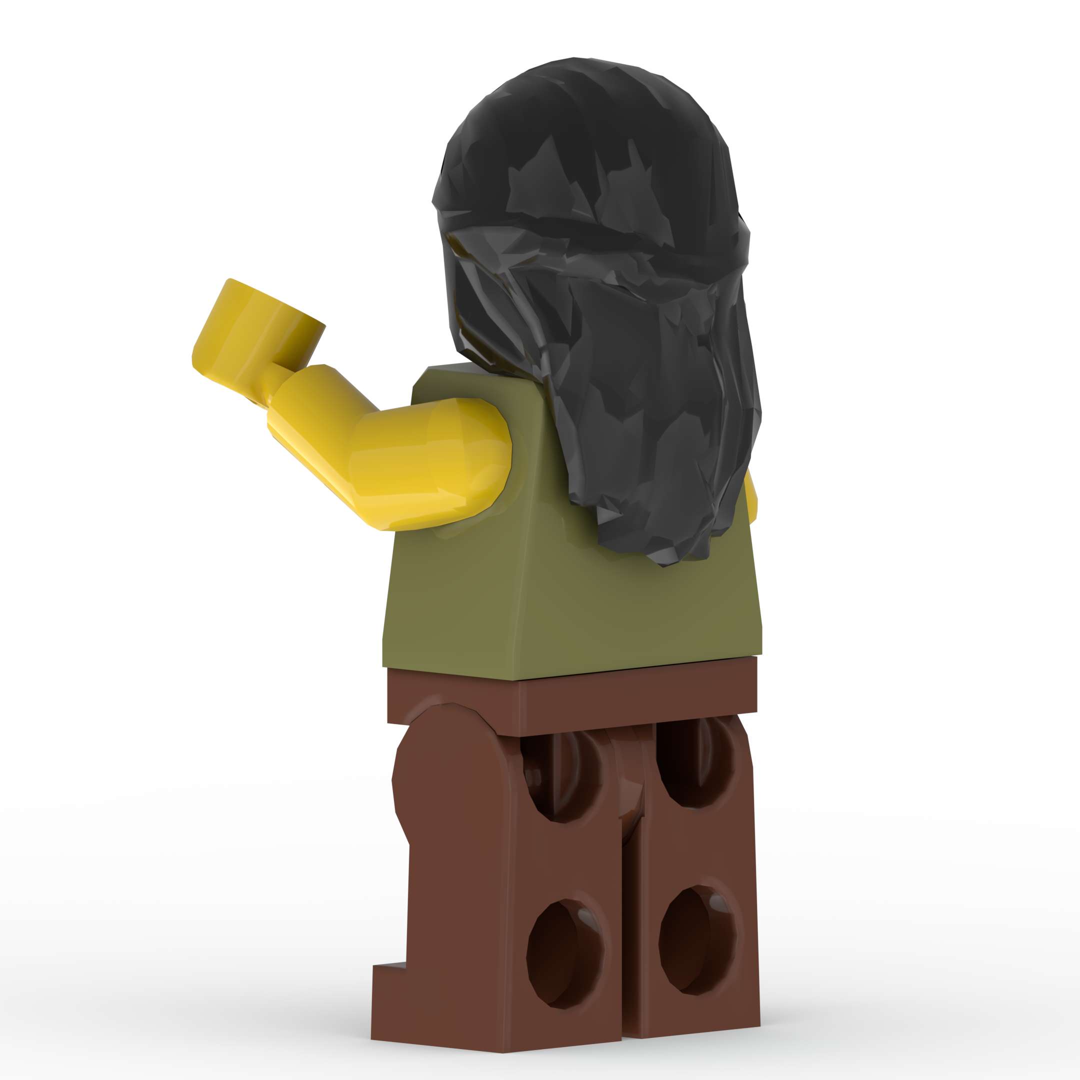 Andrew Minifigure Back Left View – Hair Detail