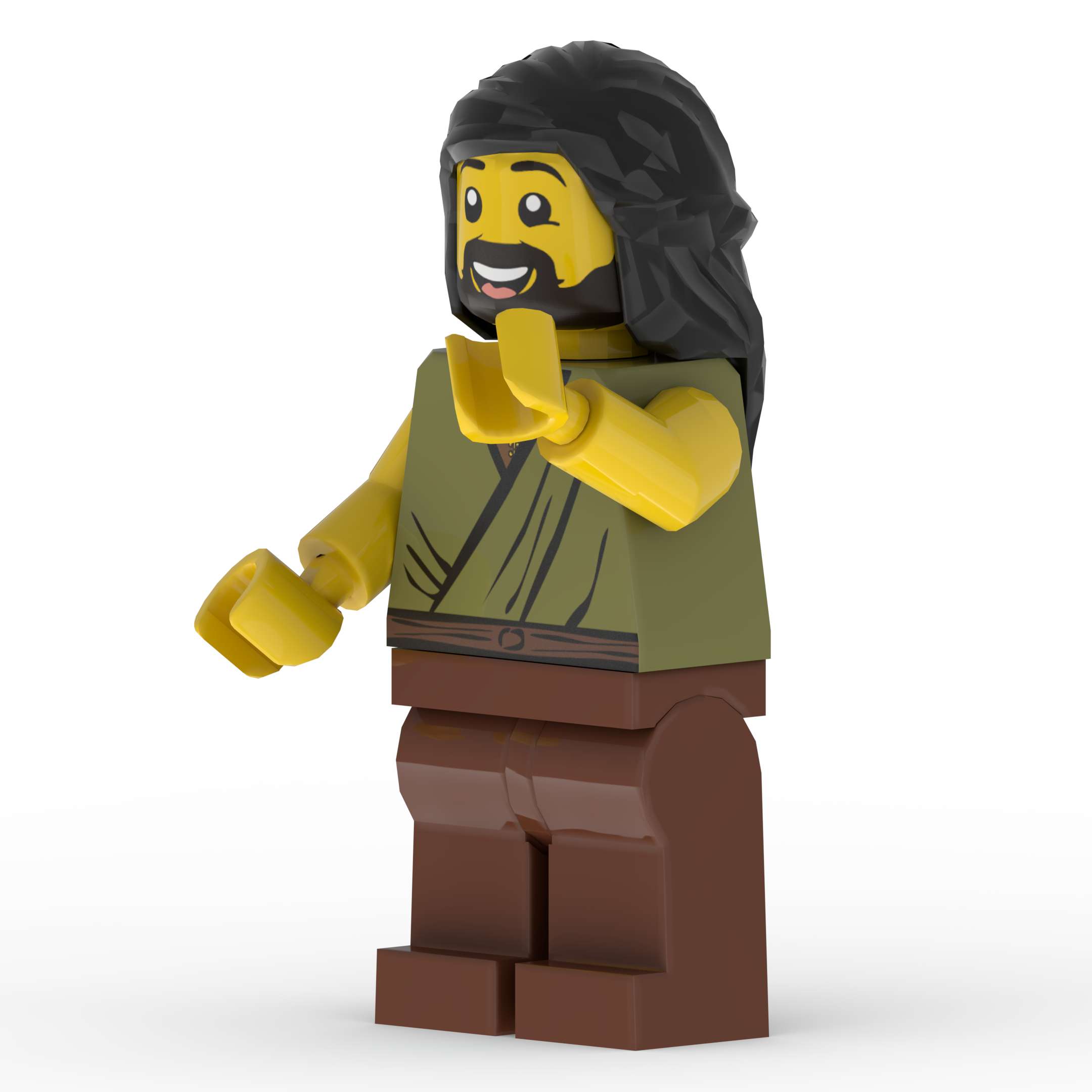 Front right view of Andrew custom LEGO minifigure by The Word Bricks