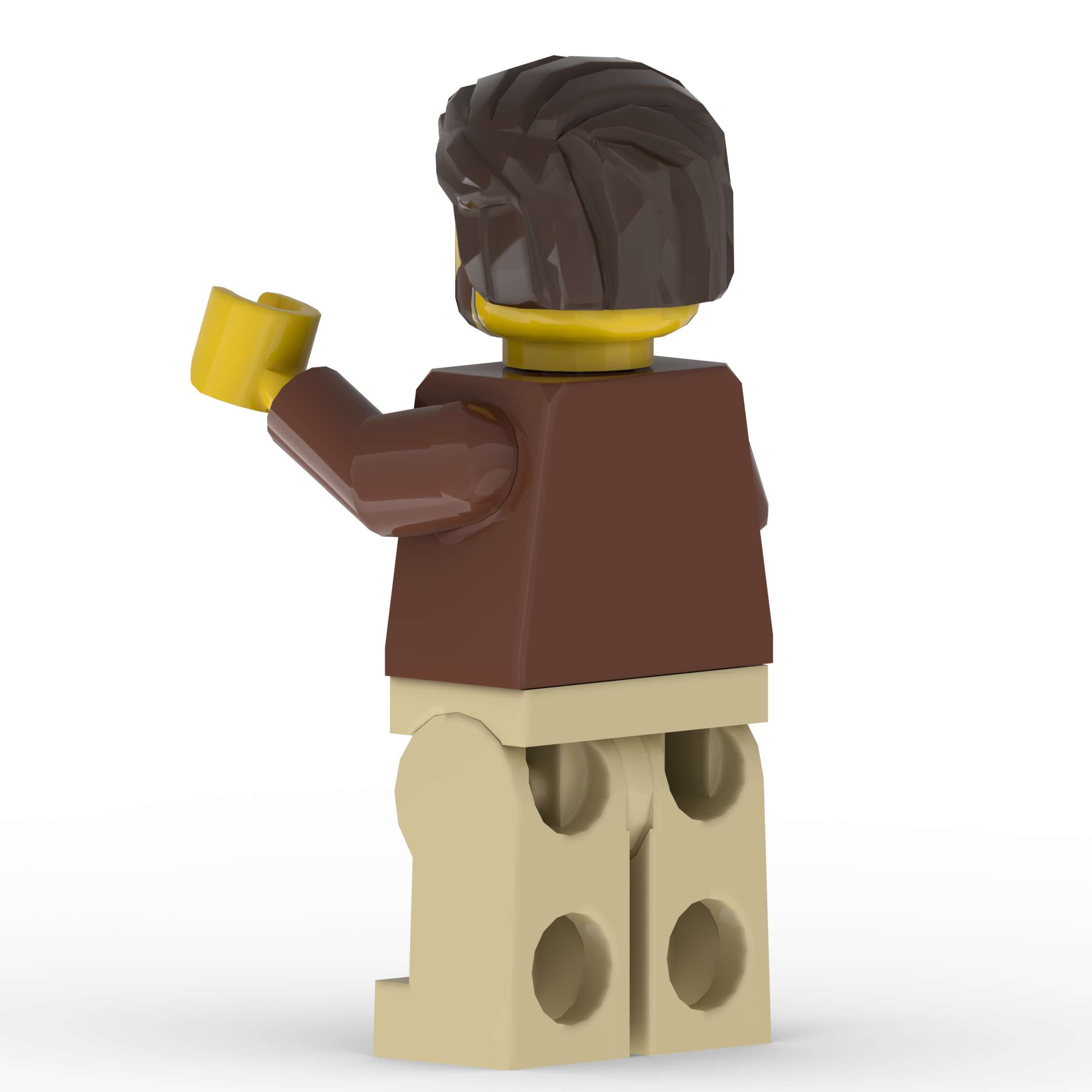 Back right angle of John the Beloved custom printed LEGO minifigure