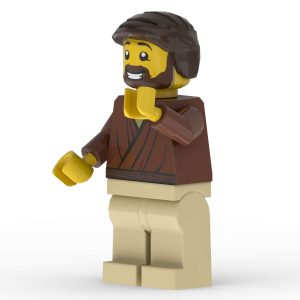 Front right view of John the Beloved custom LEGO minifigure by The Word Bricks