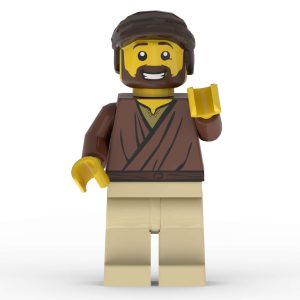 Front view of John the Beloved custom printed LEGO minifigure by The Word Bricks