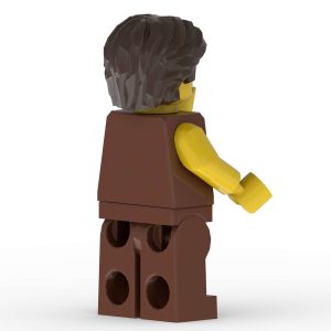Back right angle of Peter custom printed LEGO minifigure