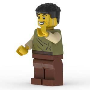 Front right view of Simon the Zealot custom LEGO minifigure by The Word Bricks