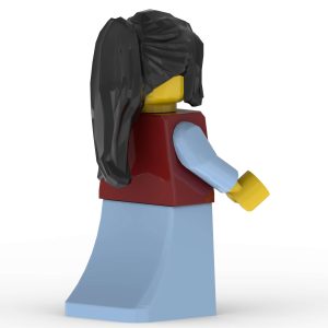 Back right angle of Mary Magdalene custom printed LEGO minifigure