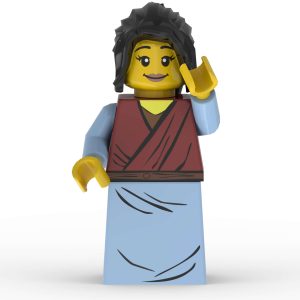 Front view of Mary Magdalene custom printed LEGO minifigure by The Word Bricks
