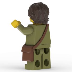 Back left view of Matthew LEGO minifigure showing His Satchel