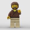 Official LEGO minifigure blank custom-printed as John the Apostle, author of the Gospel of John, The Letters of John 1,2 and 3 as well as the book of Revelation — The Word Bricks custom Christian minifigure.