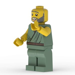 Front right view of Paul the Apostle custom LEGO minifigure by The Word Bricks