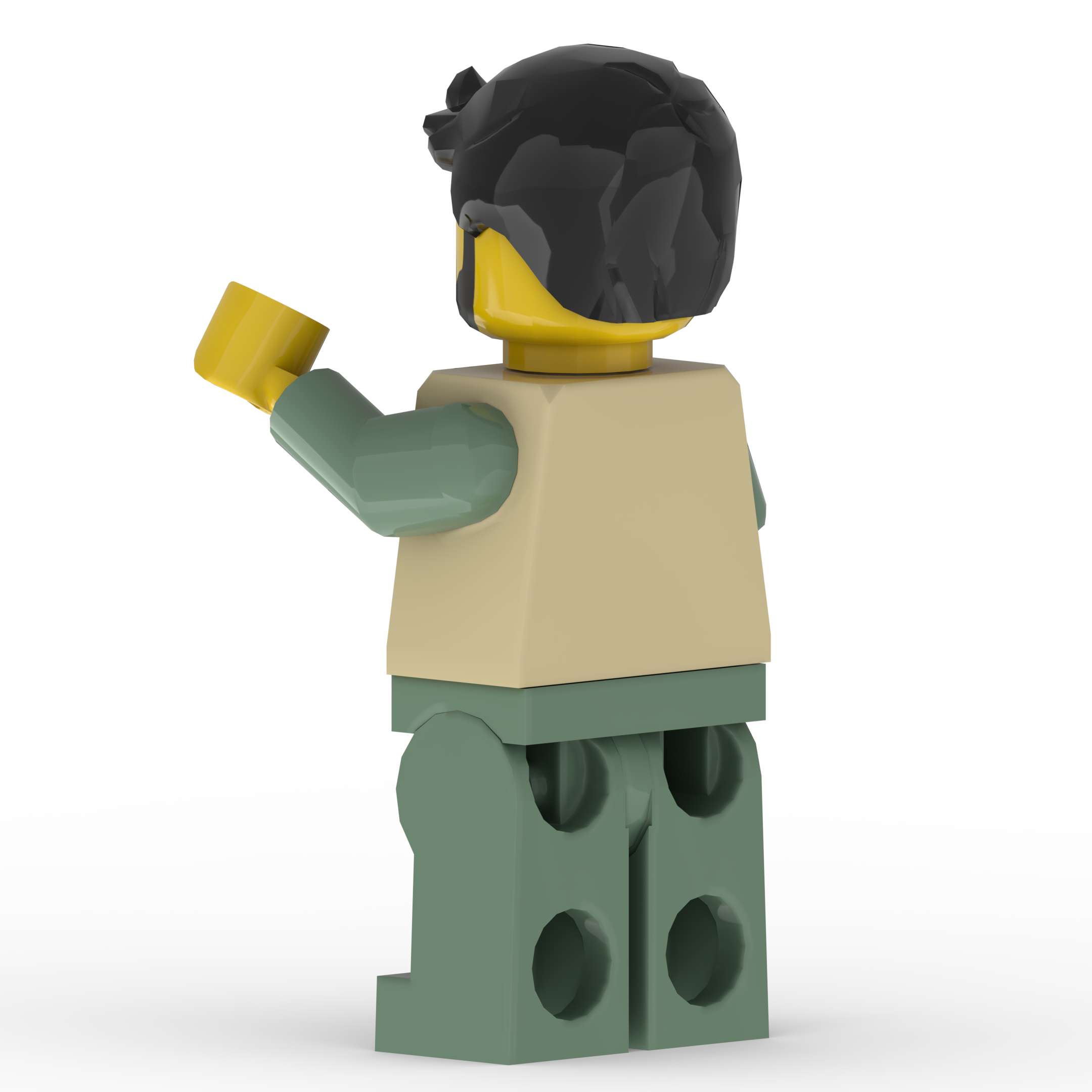 Back left view of Bartholomew Nathanael LEGO minifigure