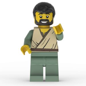 Front view of Bartholomew Nathanael custom printed LEGO minifigure by The Word Bricks