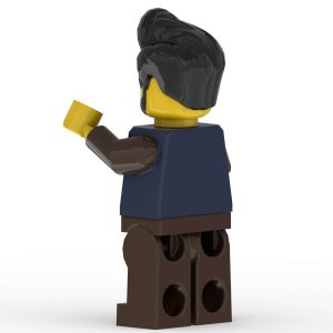 Back left view of James son of Zebedee LEGO minifigure showing the back of Hair.