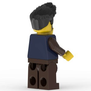 Back right angle of James son of Zebedee custom printed LEGO minifigure