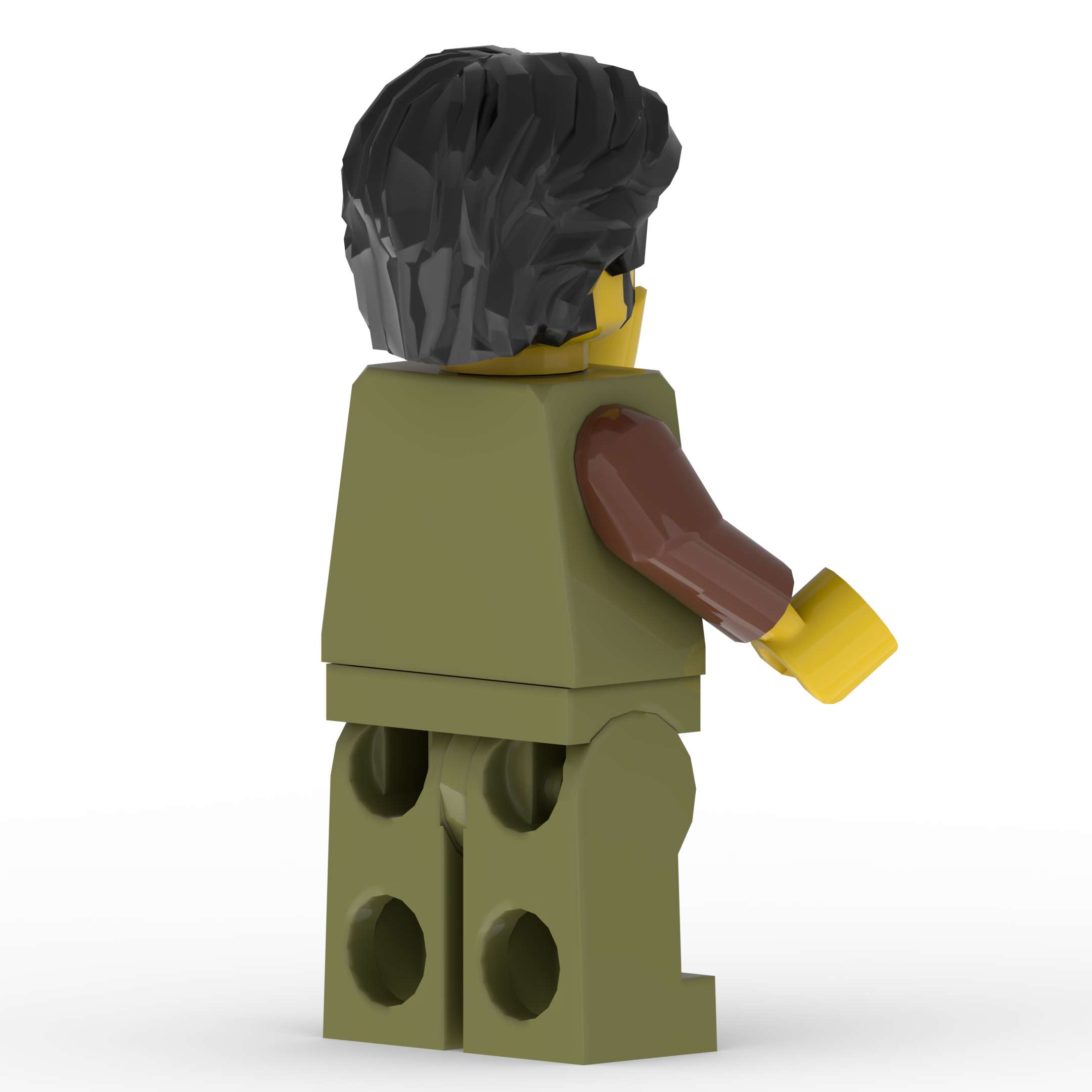 Back right angle of Thaddaeus Jude custom printed LEGO minifigure