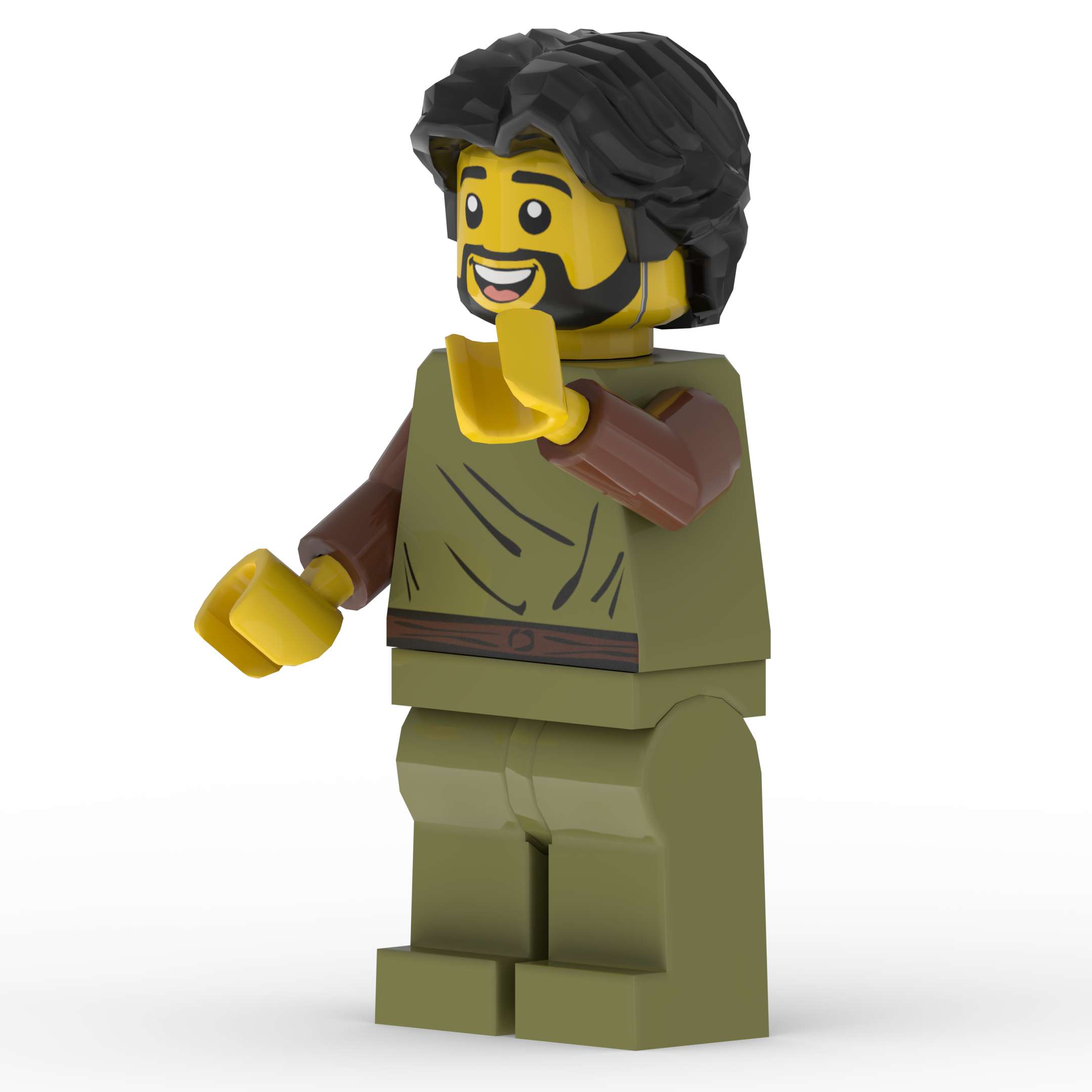 Front view of Thaddaeus Jude custom printed LEGO minifigure by The Word Bricks