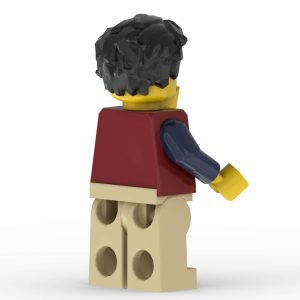 Back right angle of Thomas custom printed LEGO minifigure