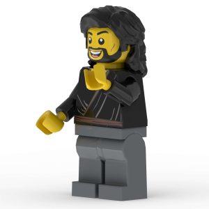 Front right view of Judas Iscariot custom LEGO minifigure by The Word Bricks