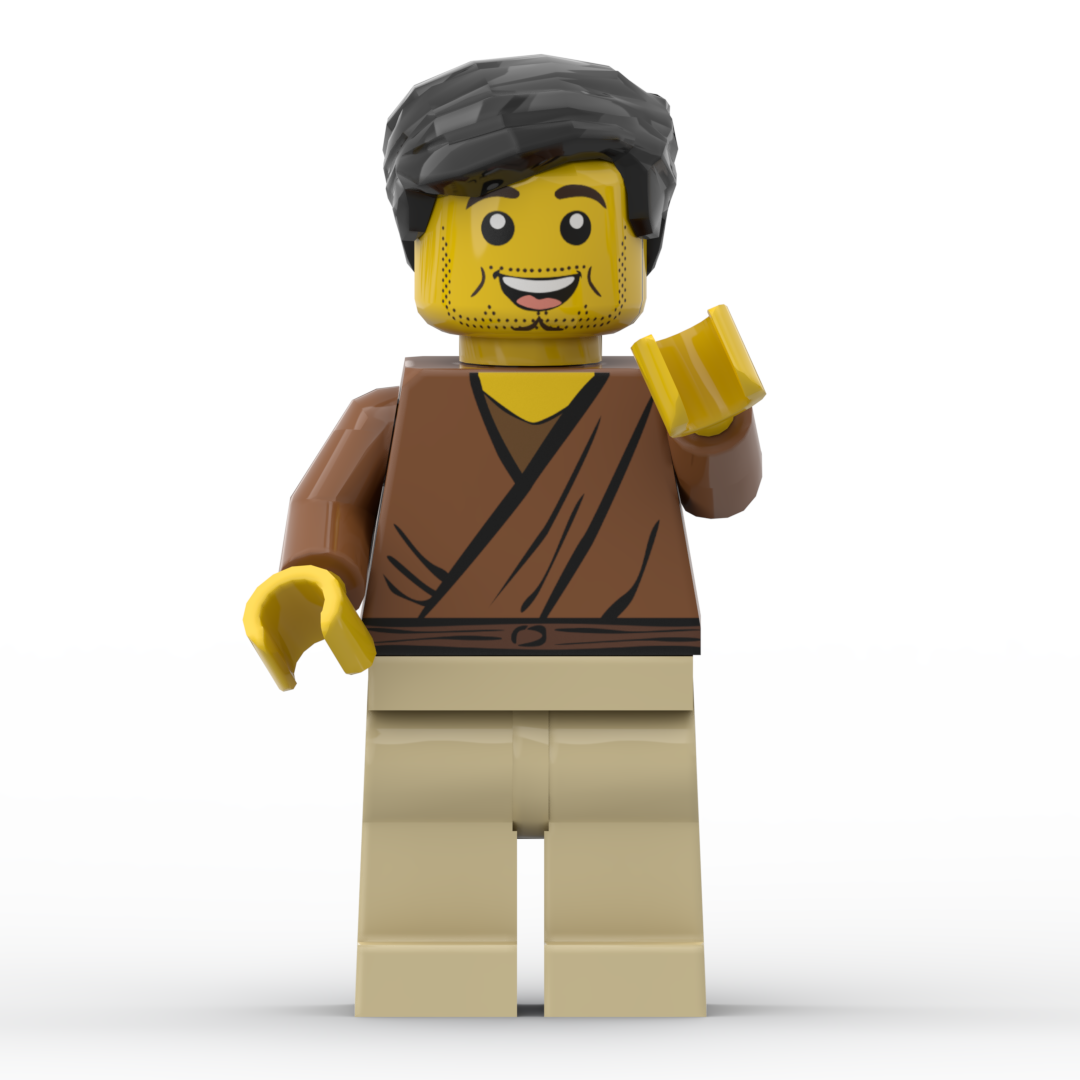 Official LEGO minifigure blank custom-printed as Matthias, chosen to replace Judas among the apostles — The Word Bricks Christian minifigure.