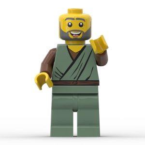 Official LEGO minifigure blank custom-printed as Apostle Paul, missionary and New Testament writer of many letters in the New Testament — The Word Bricks Christian toy.