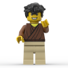 Official LEGO minifigure blank custom-printed as Thomas the Apostle, known for his honest doubt and later strong faith — The Word Bricks Christian Minifigure